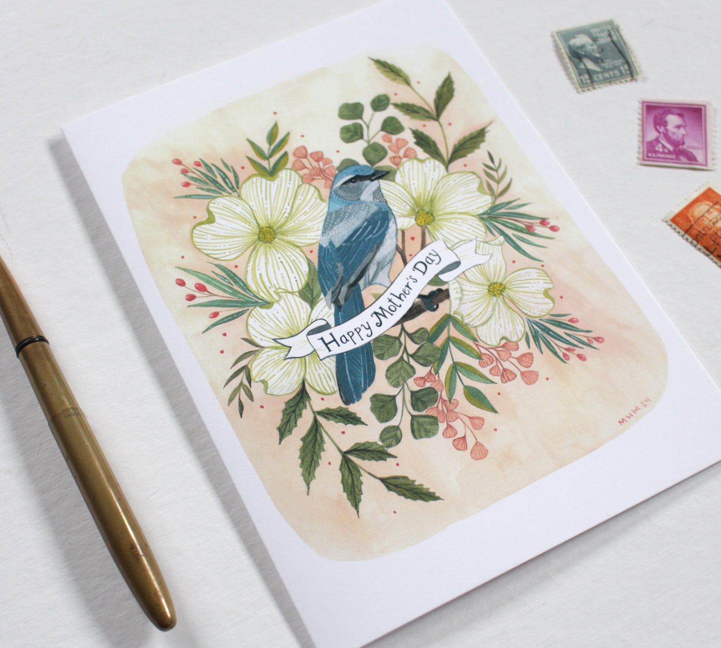 Mother's Day Card - Blue Bird Mother's Day card