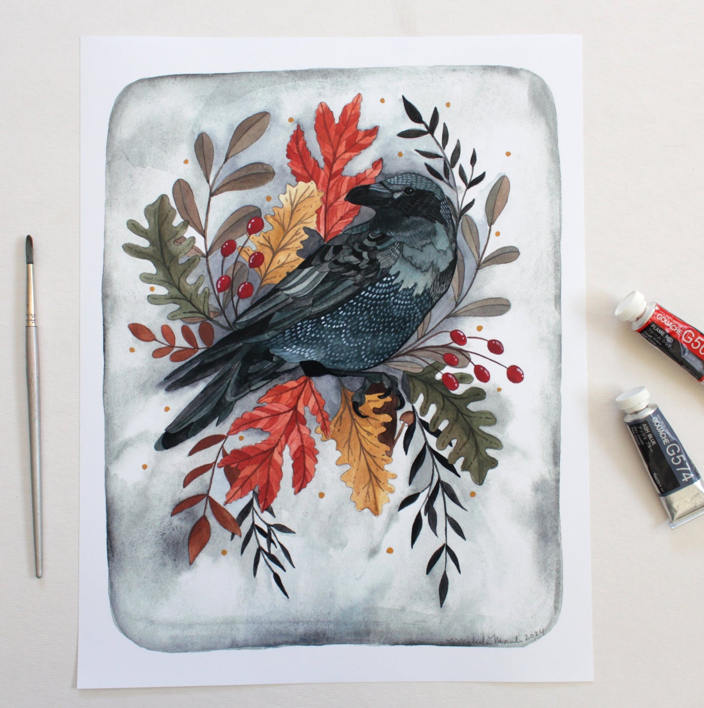 11x14 Print - Autumn Crow