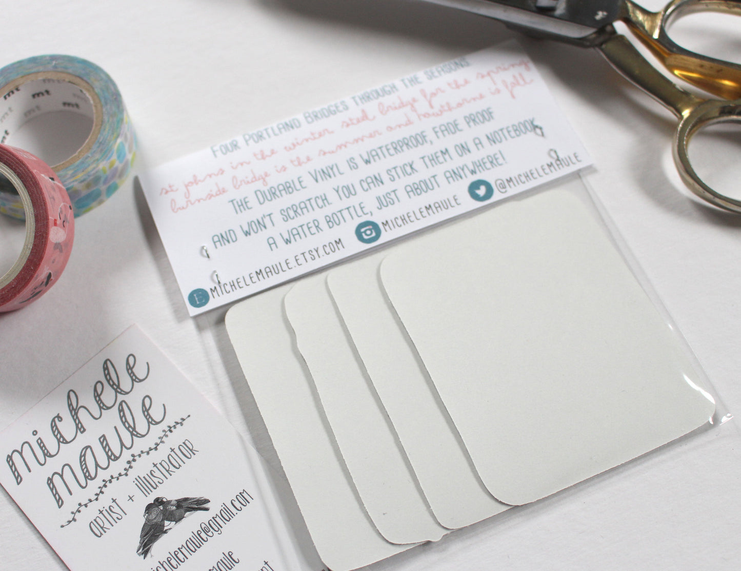 Set of Four Portland Bridge Stickers