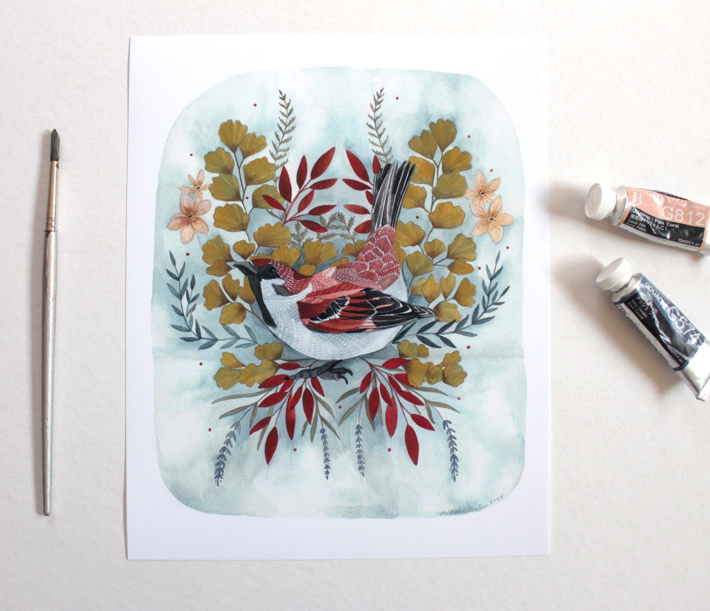 8x10 Print - Brown Sparrow