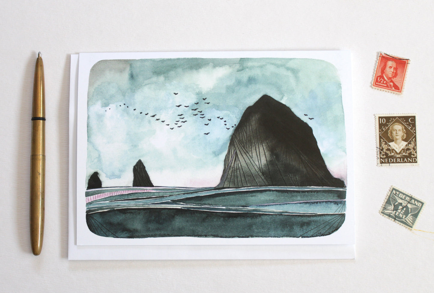 Greeting Card - Haystack Rock