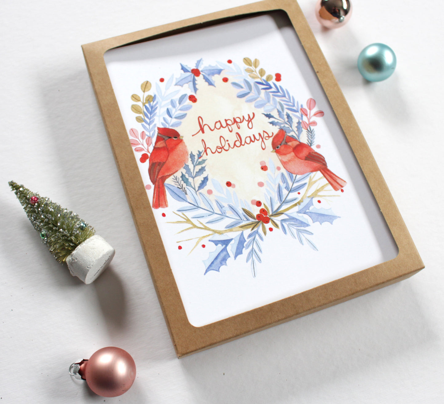 Set of Five Cardinal Holiday Cards