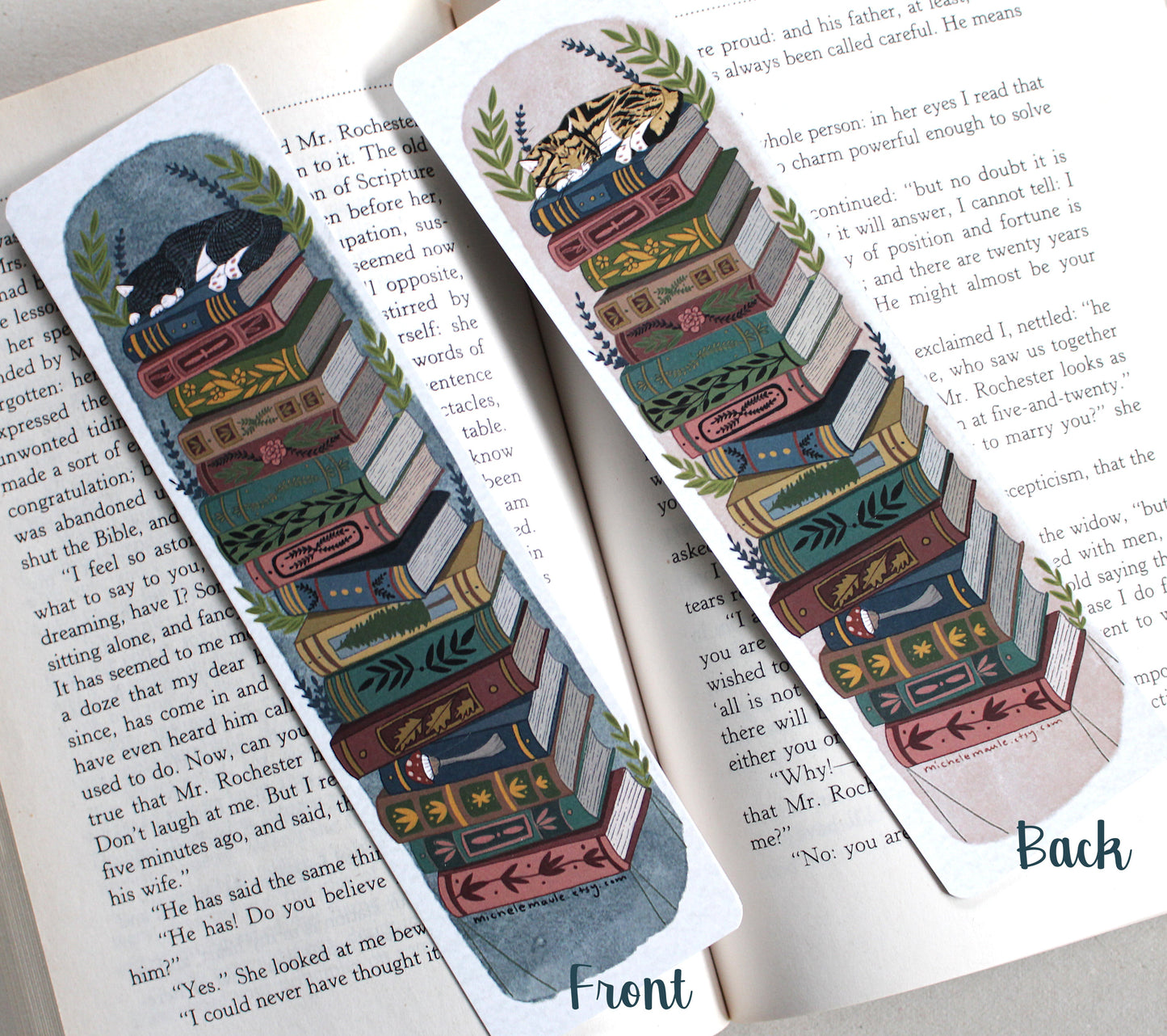 Set of Four Illustrated Bookmarks