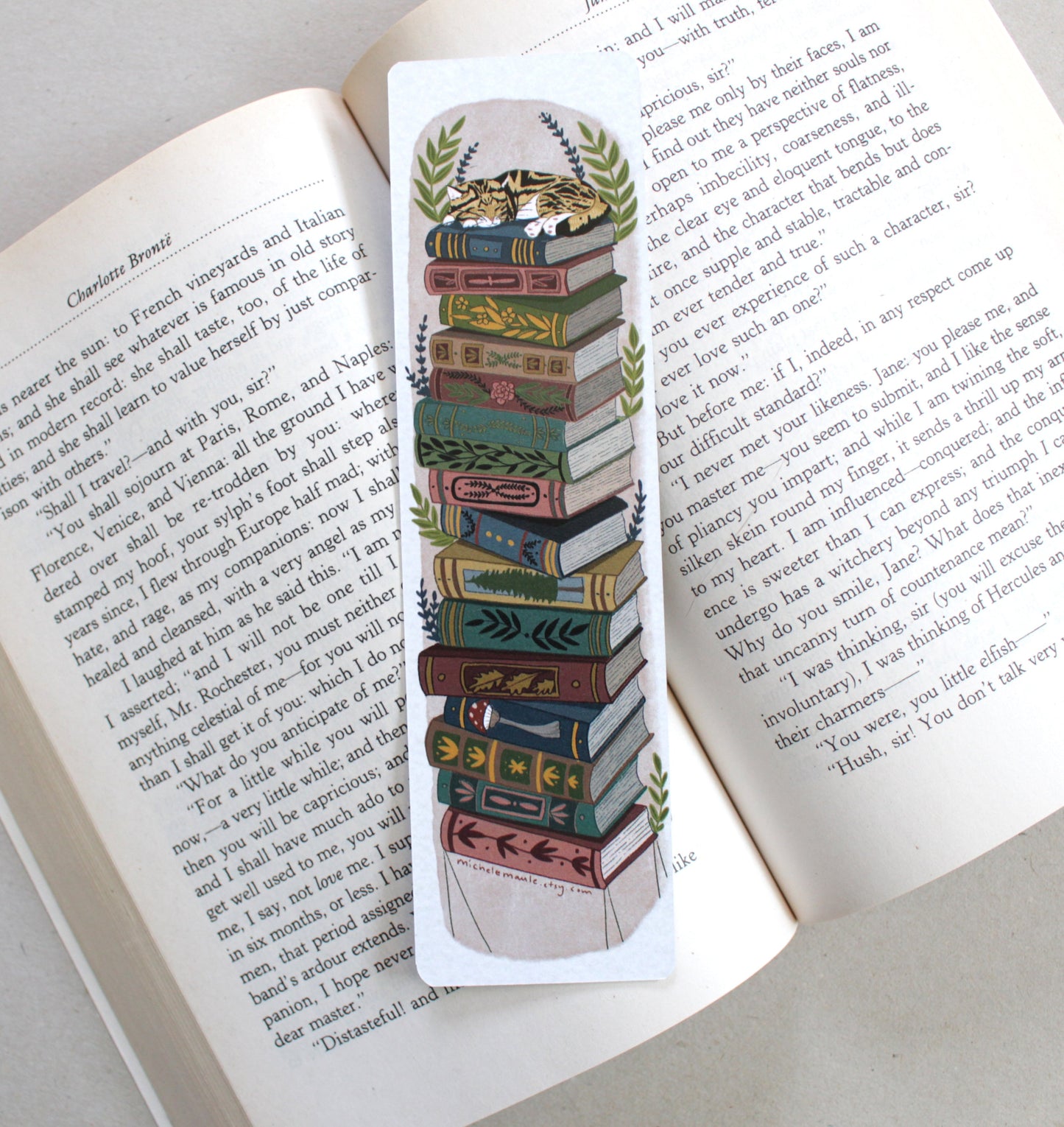 Cozy Cat Illustrated Bookmark