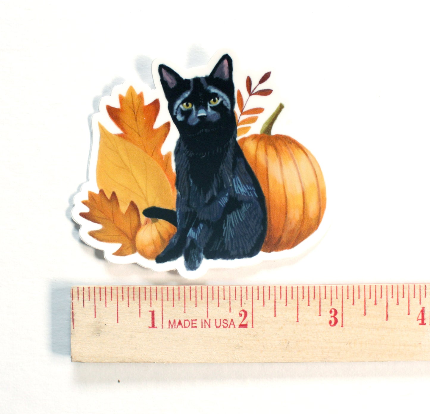Single Sticker - Cat with Pumpkins
