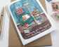 Cozy Birthday Greeting Card for an Avid Reader