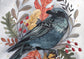 Original Crow Gouache Painting