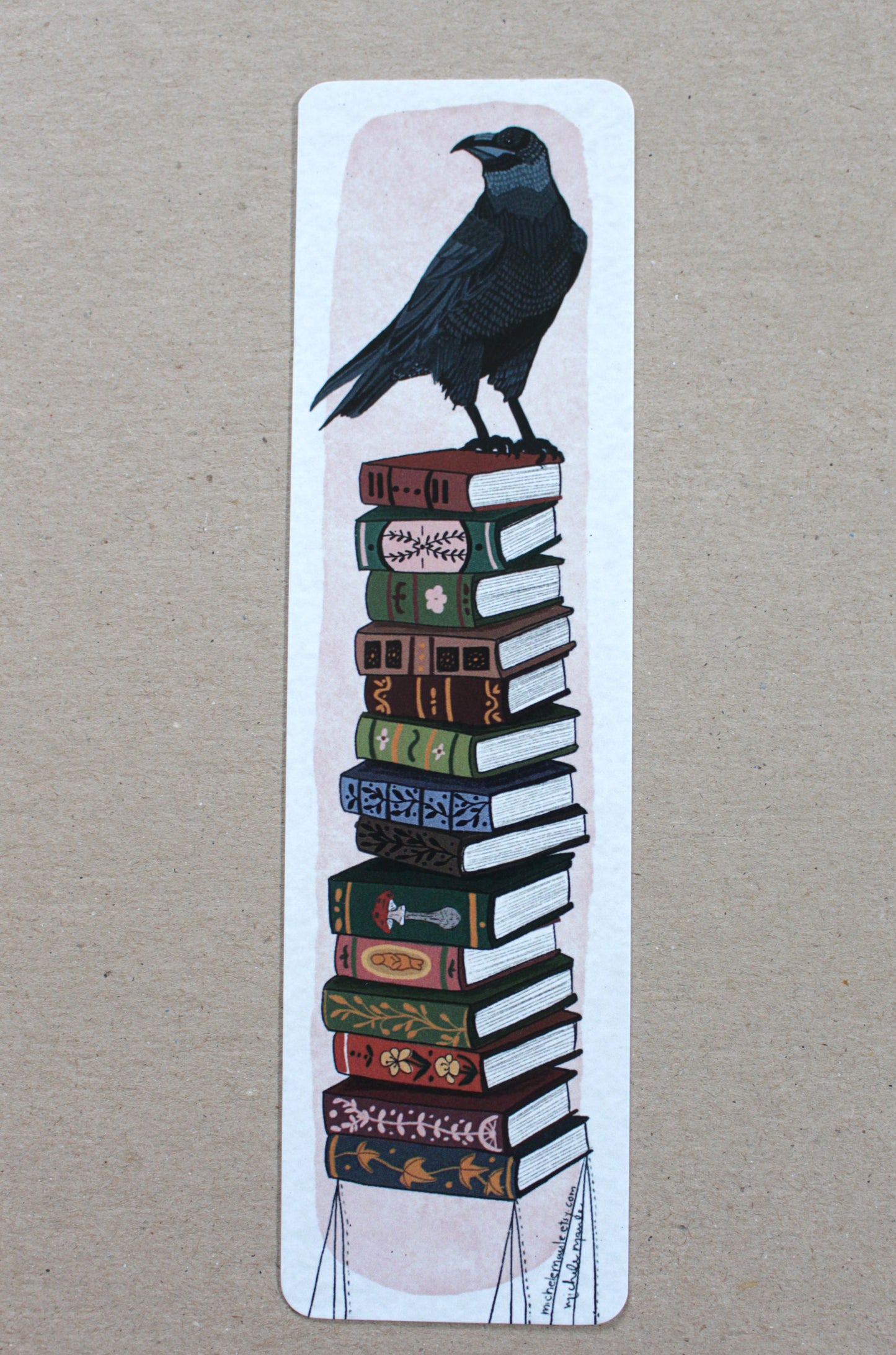 Mystical Crow and Books Bookmark