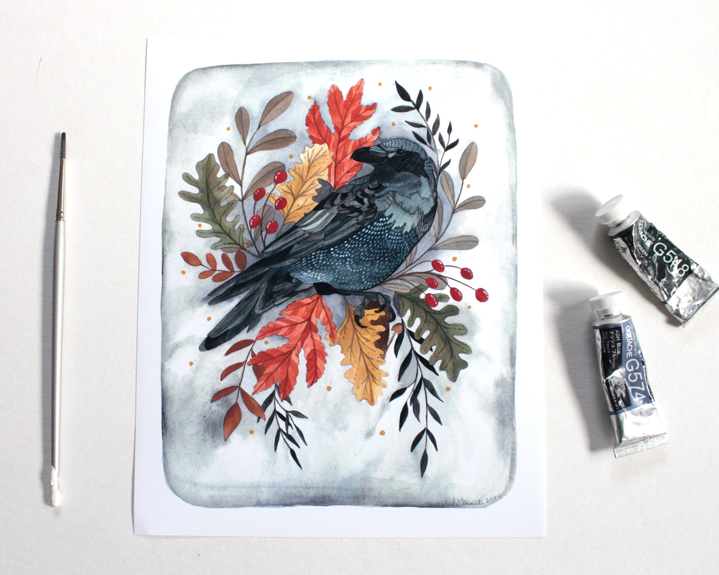 8x10 Print - Autumn Crow