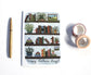 Library Father's Day Card - Vintage Bookshelf Design