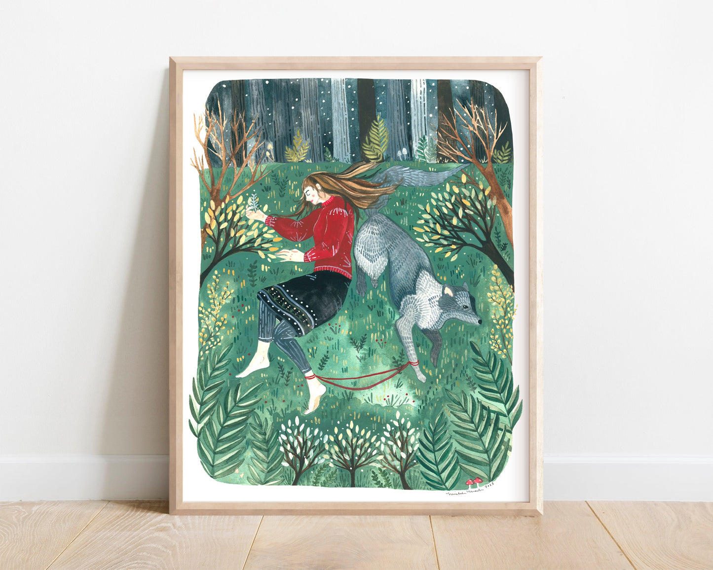 8x10 Print - Girl and Her Wolf