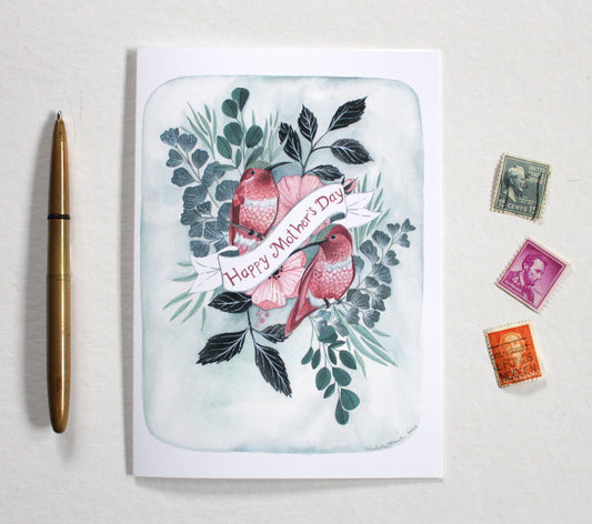 Mother's Day Card - Two Humming Birds Mother's Day Card