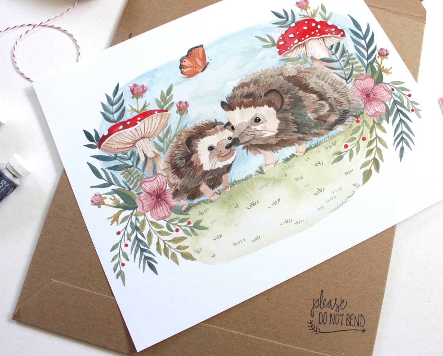 8x10 Print - Two Hedgehogs