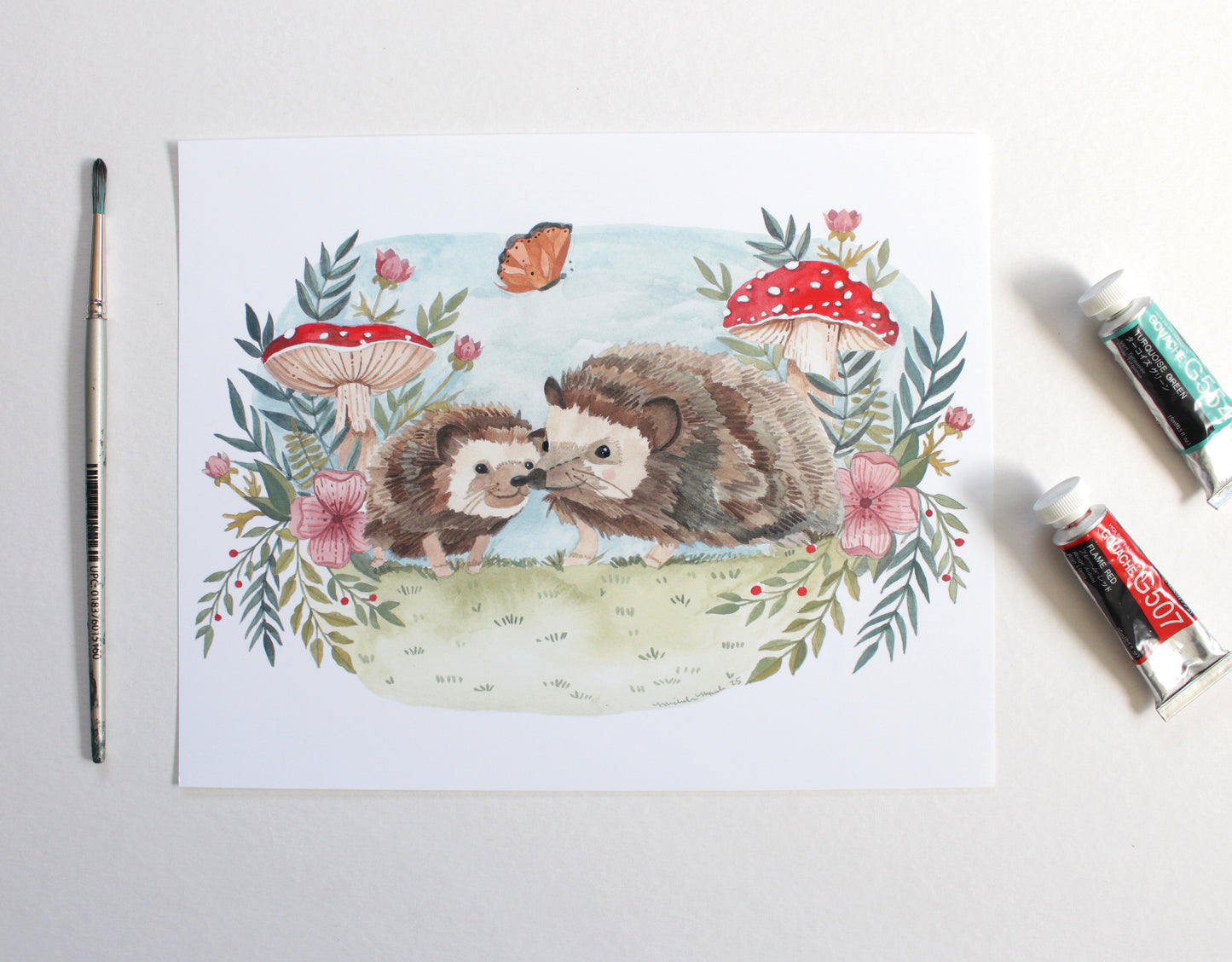 8x10 Print - Two Hedgehogs