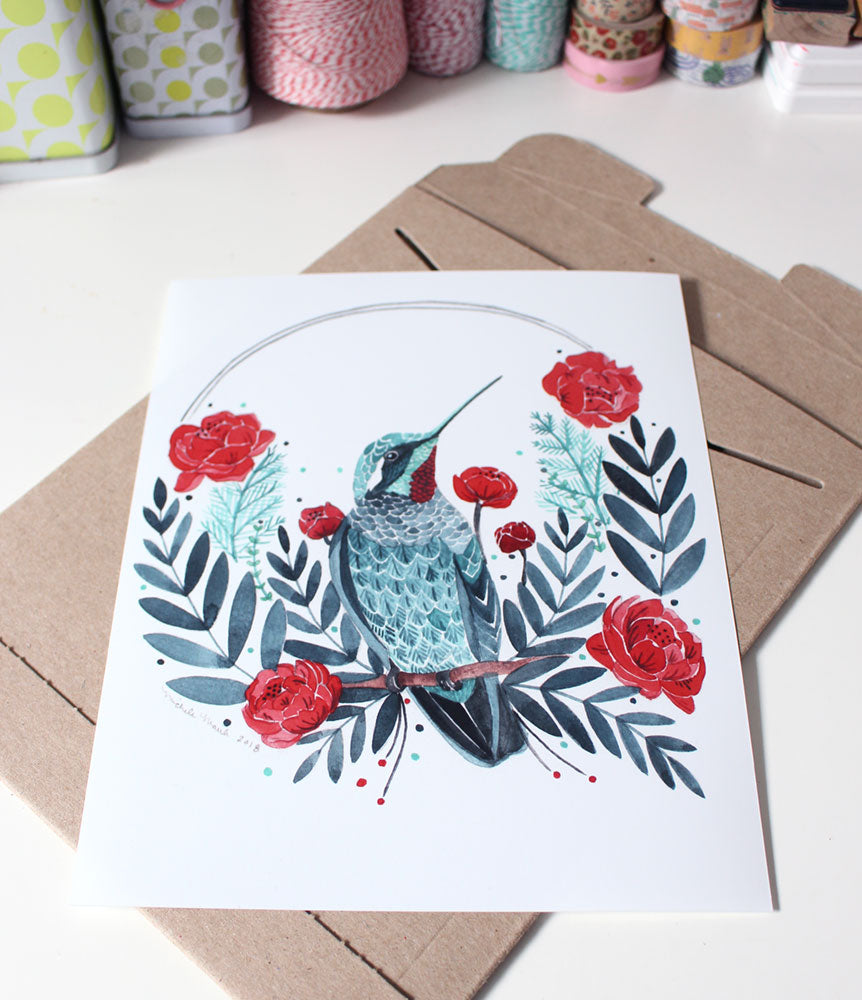 8x10 Print - Humming Bird