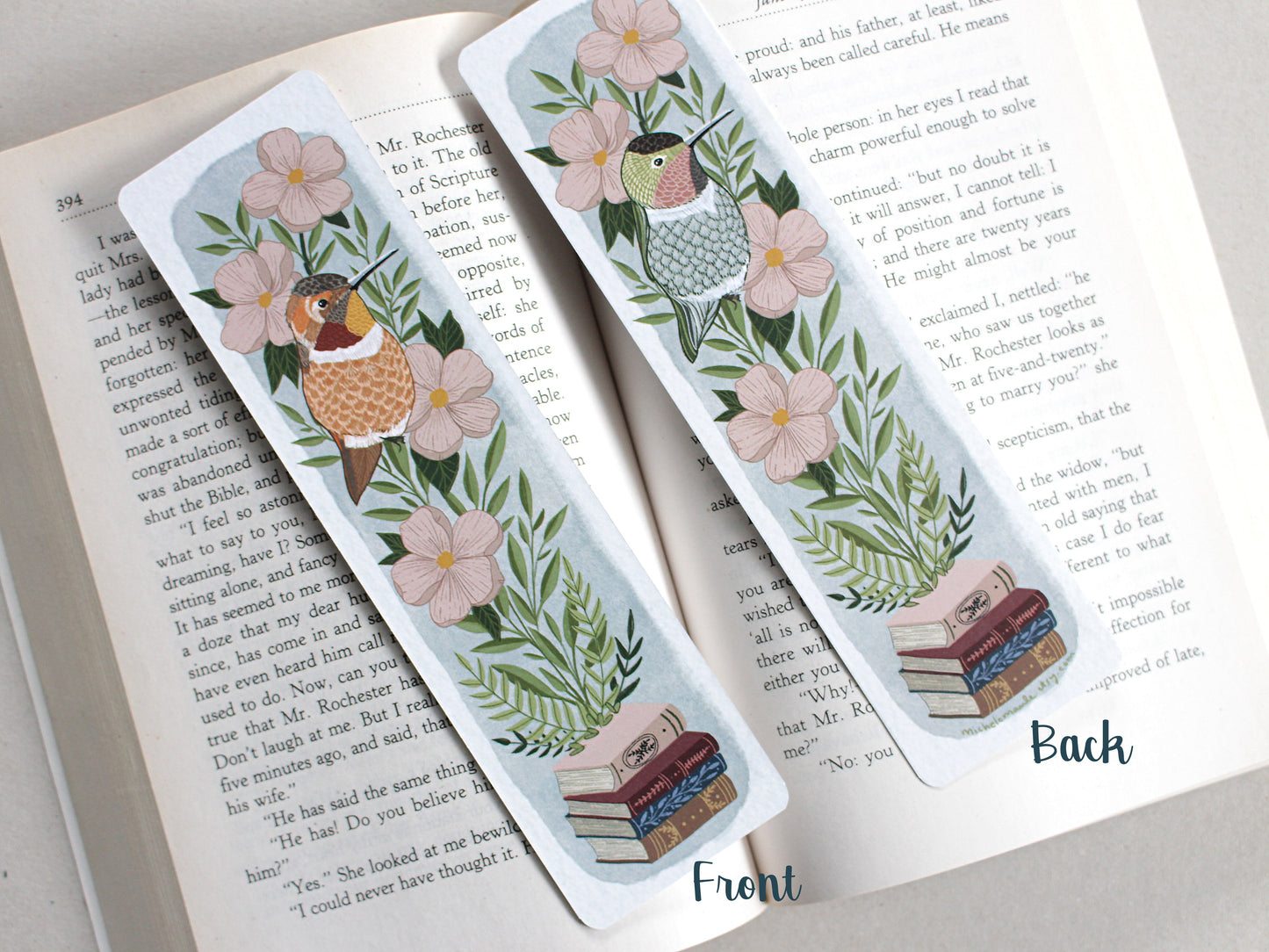 Set of Four Illustrated Bookmarks