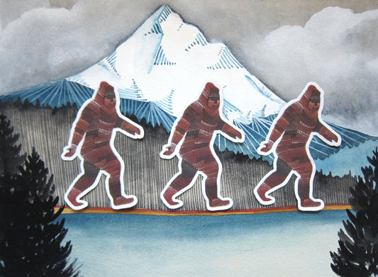 Set of Three Sasquatch Stickers