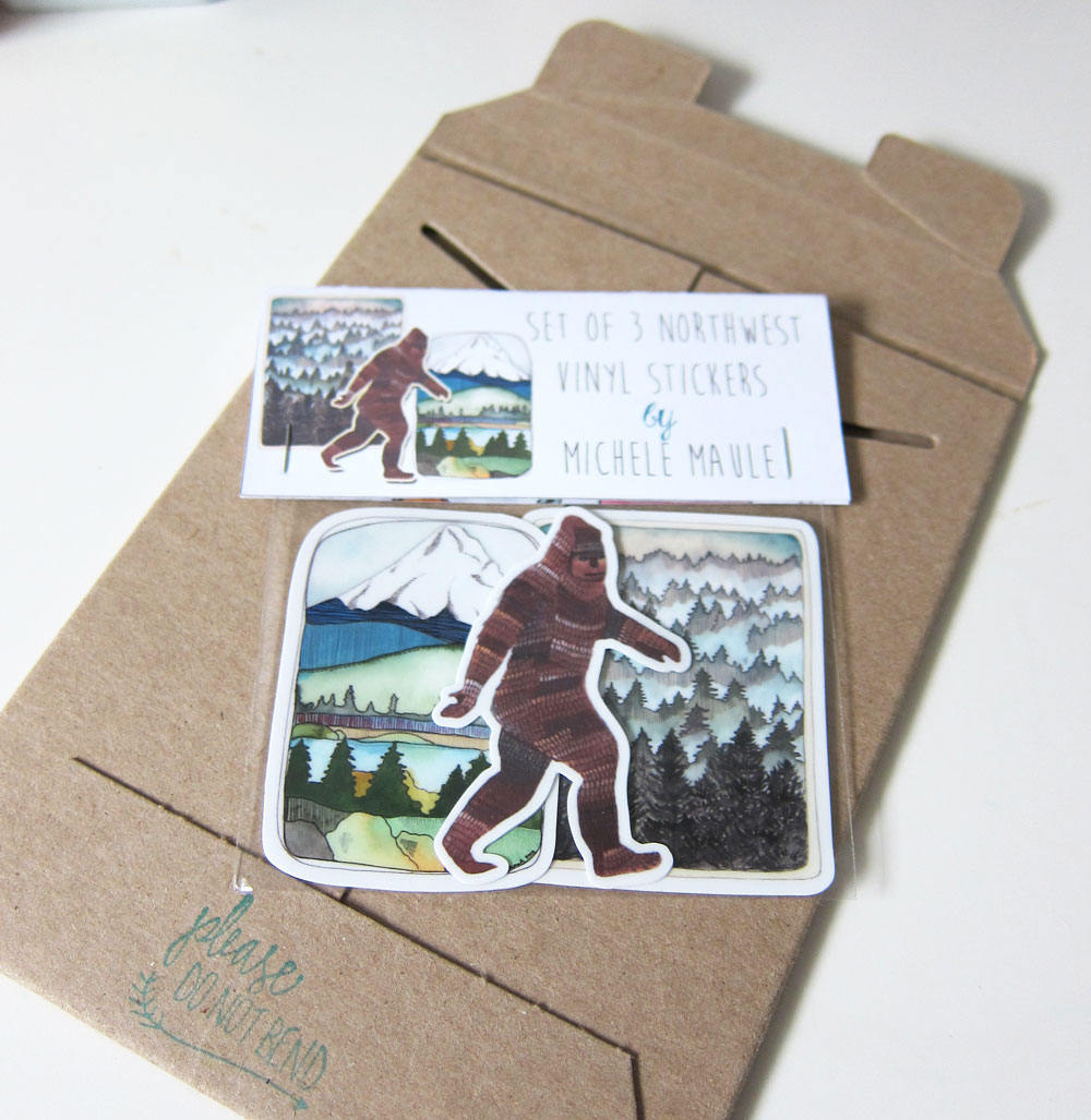 Set of Three Northwest Sticker Set