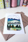 Hand Drawn, Hand Painted, Oregon Greeting Card: Mt Hood View