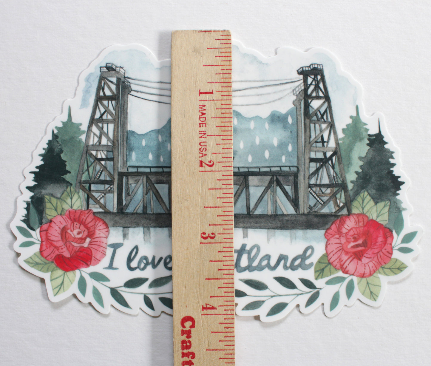 Large Vinyl Sticker - I Love Portland