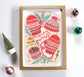 Set of Five Holiday Cards Cozy Christmas