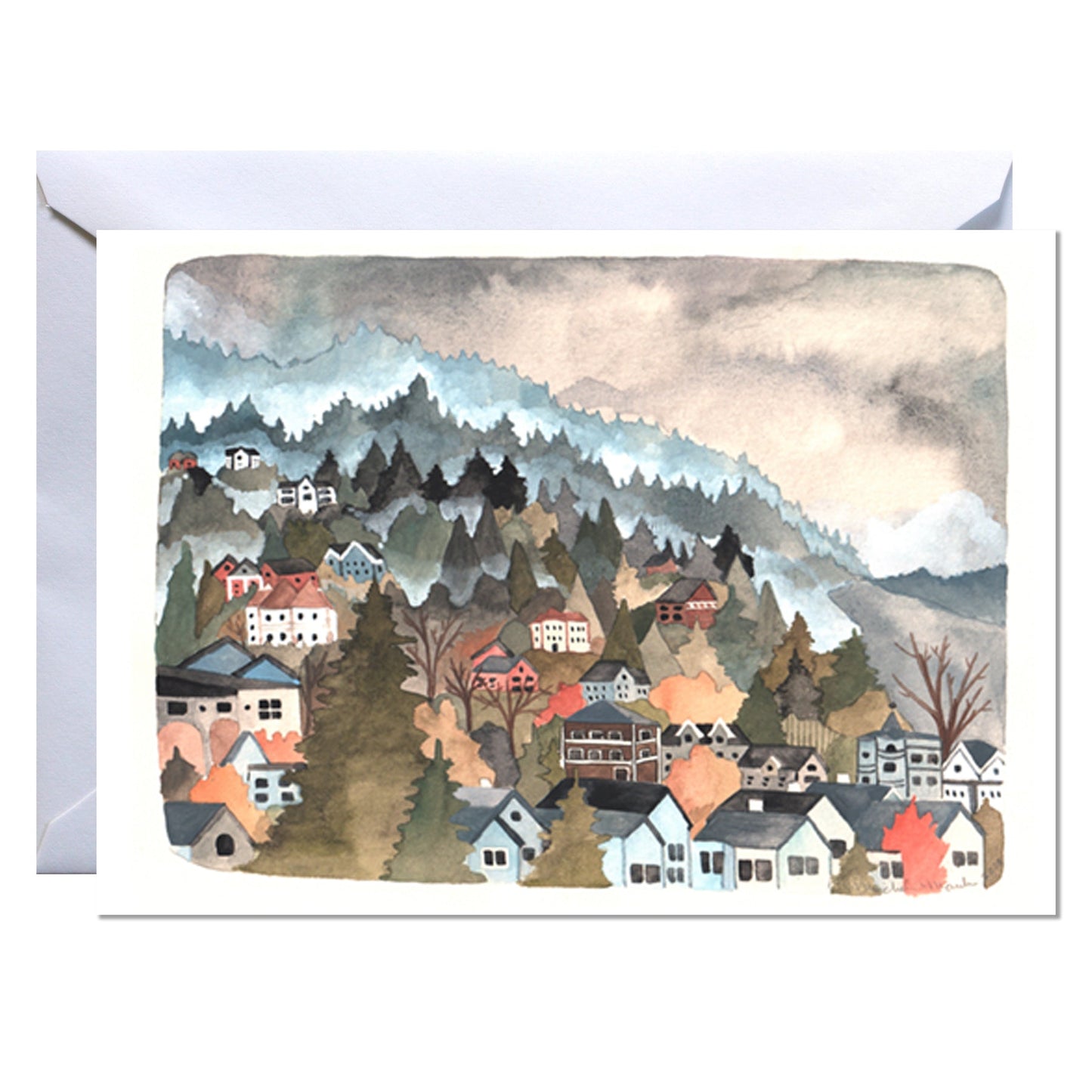 Portland Oregon Blank Greeting Card