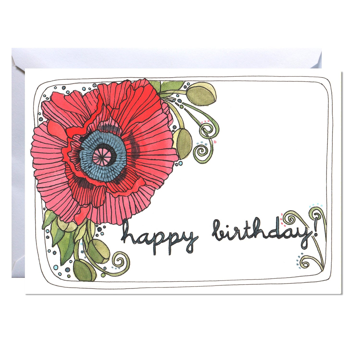 Poppy Happy Birthday Card