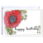 Simple Poppy Design Blank Happy Birthday Card