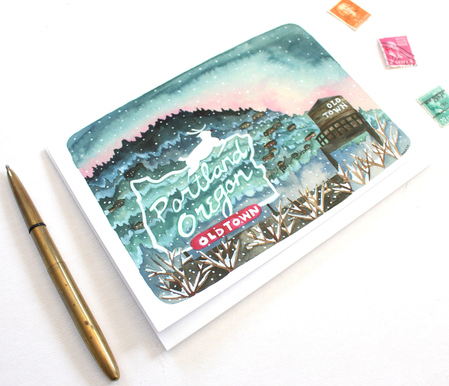 Holiday Card - Portland, Oregon Holiday Sign