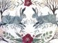 11x14 Print - Two Spring Rabbits with Trees