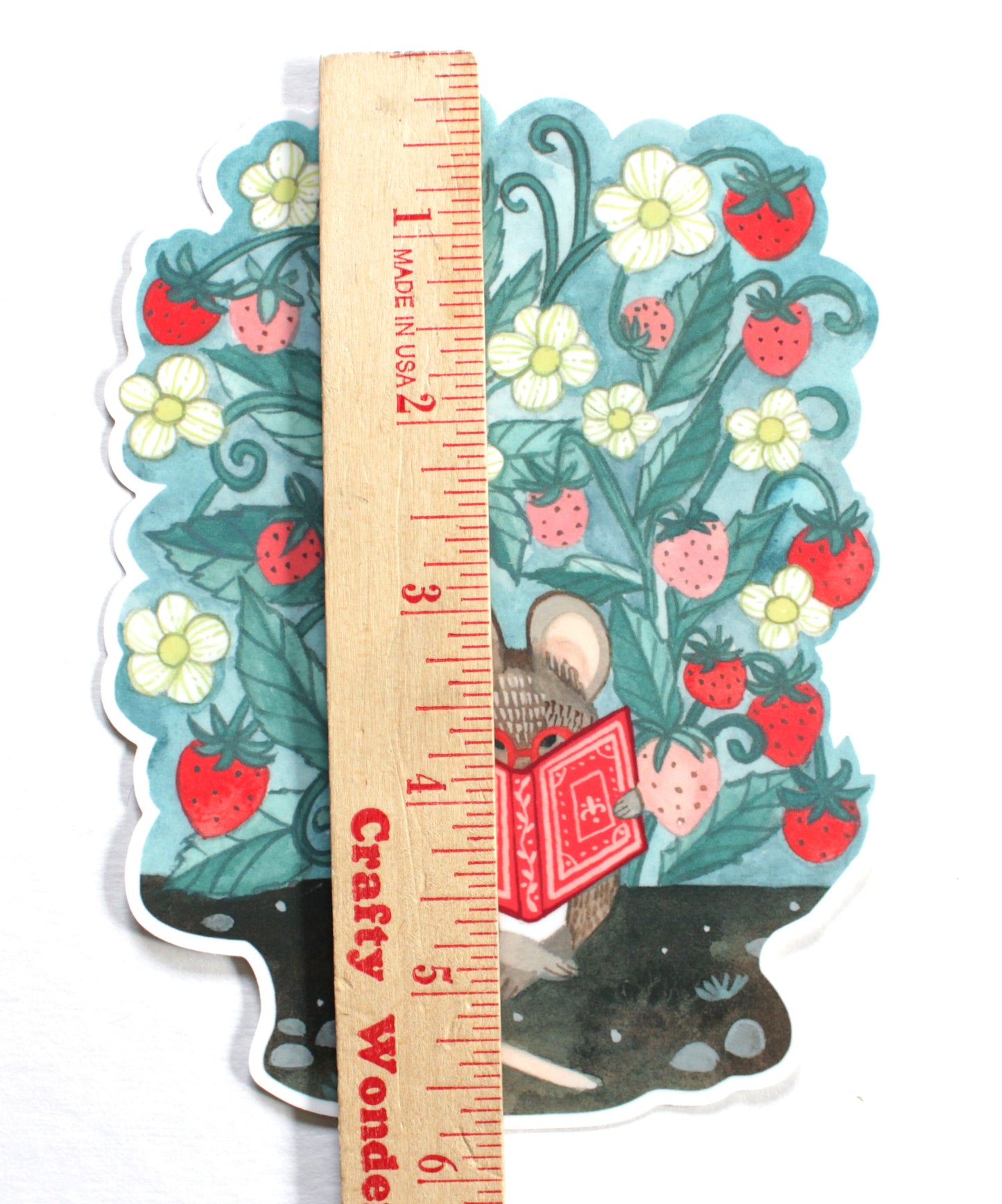 Large Vinyl Sticker - Little Mouse Reading