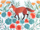 8x10 Print - Red Fox with Nasturtiums