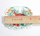 Vinyl Sticker - Red Fox with Nasturtium and California Poppies