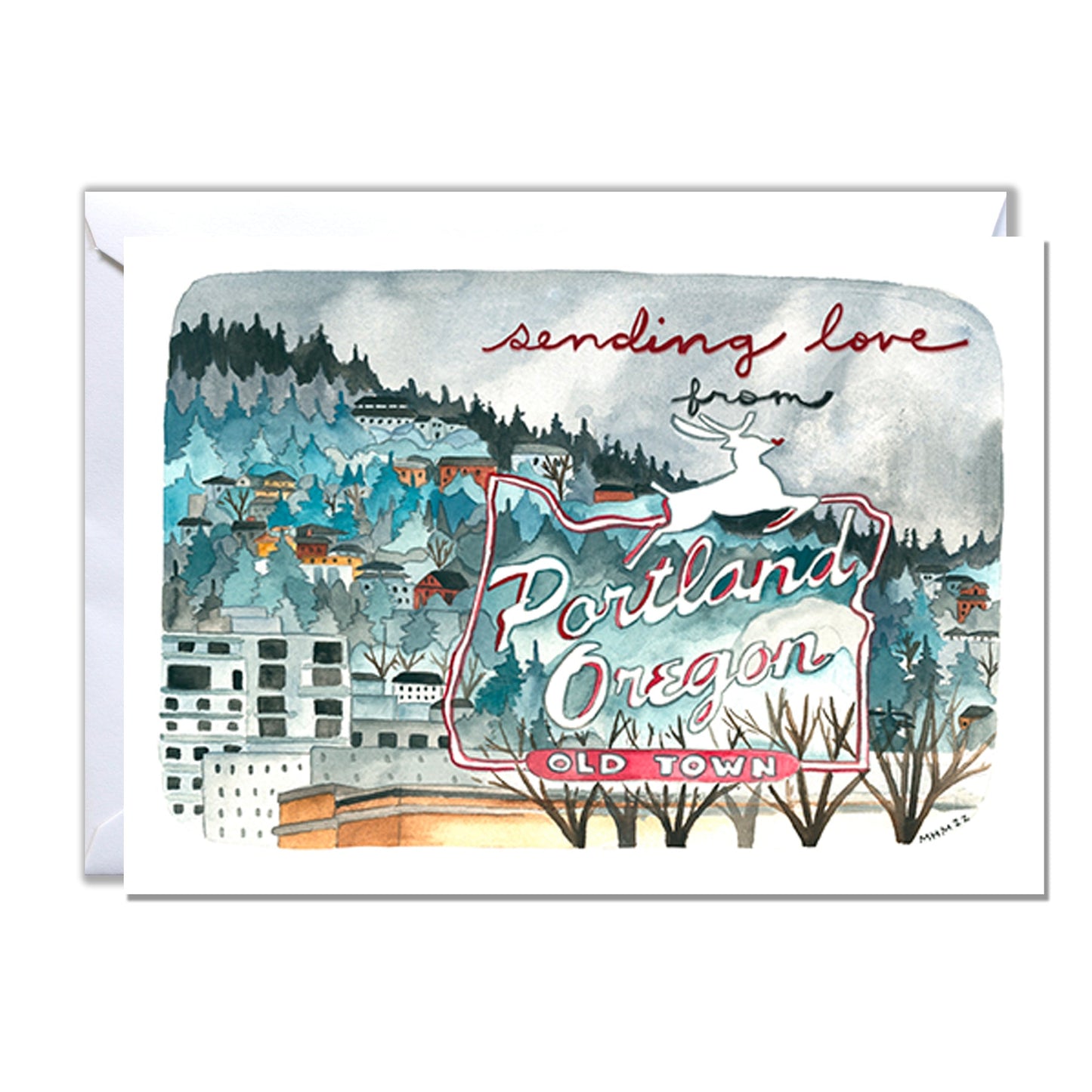 Greeting Card - Sending Love from Portland