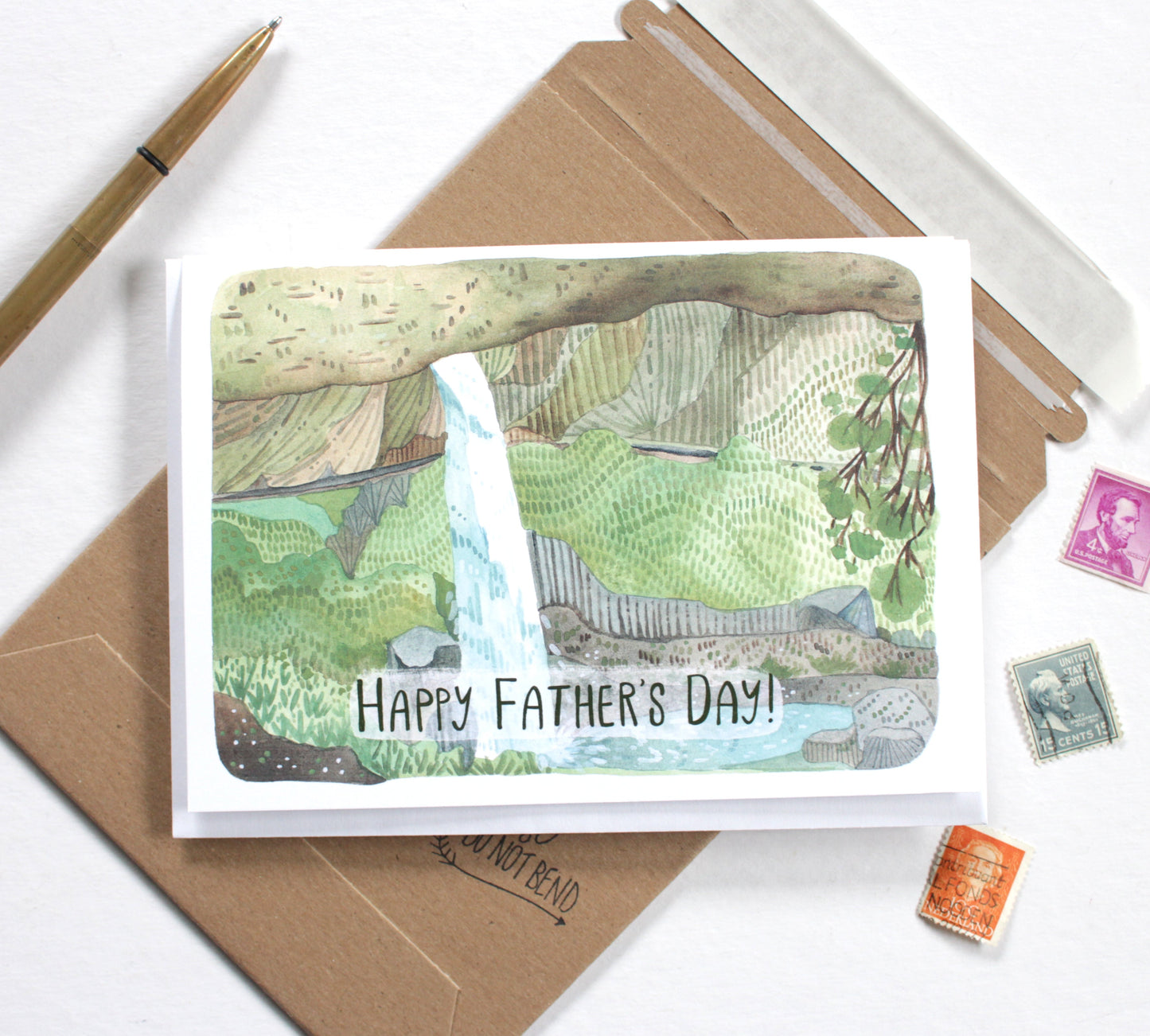 Father's Day Card - Silver Falls Waterfalls
