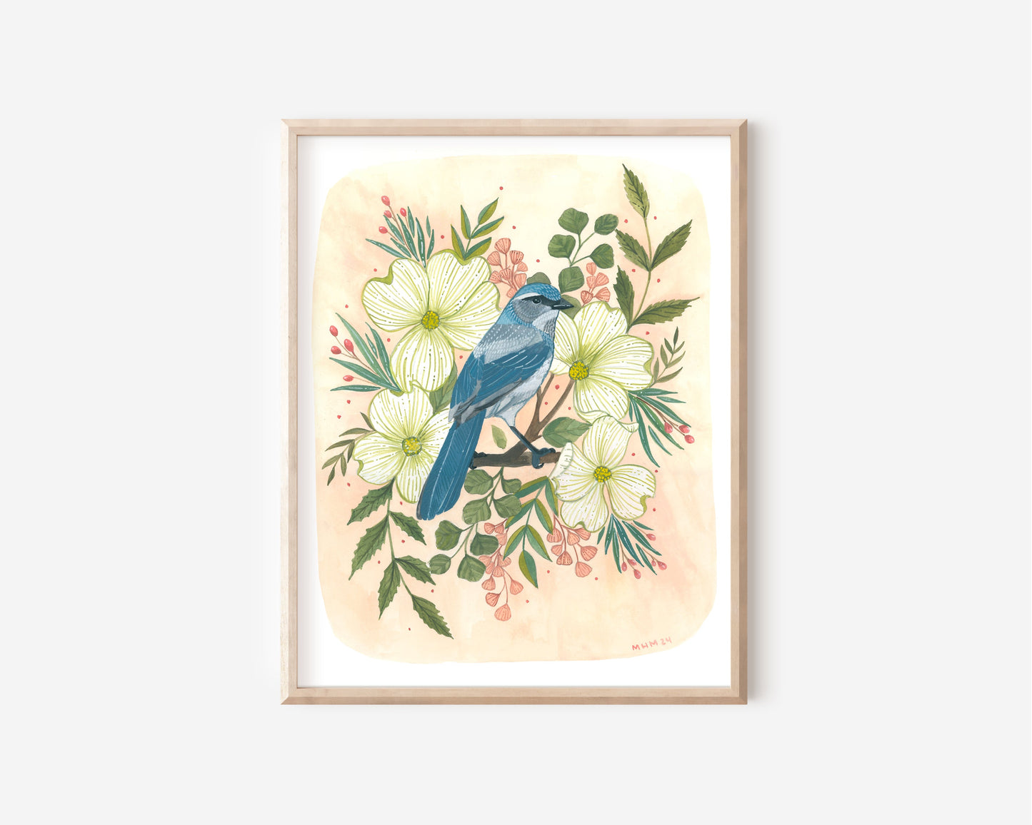 11x14 Print - Spring Scrub Jay