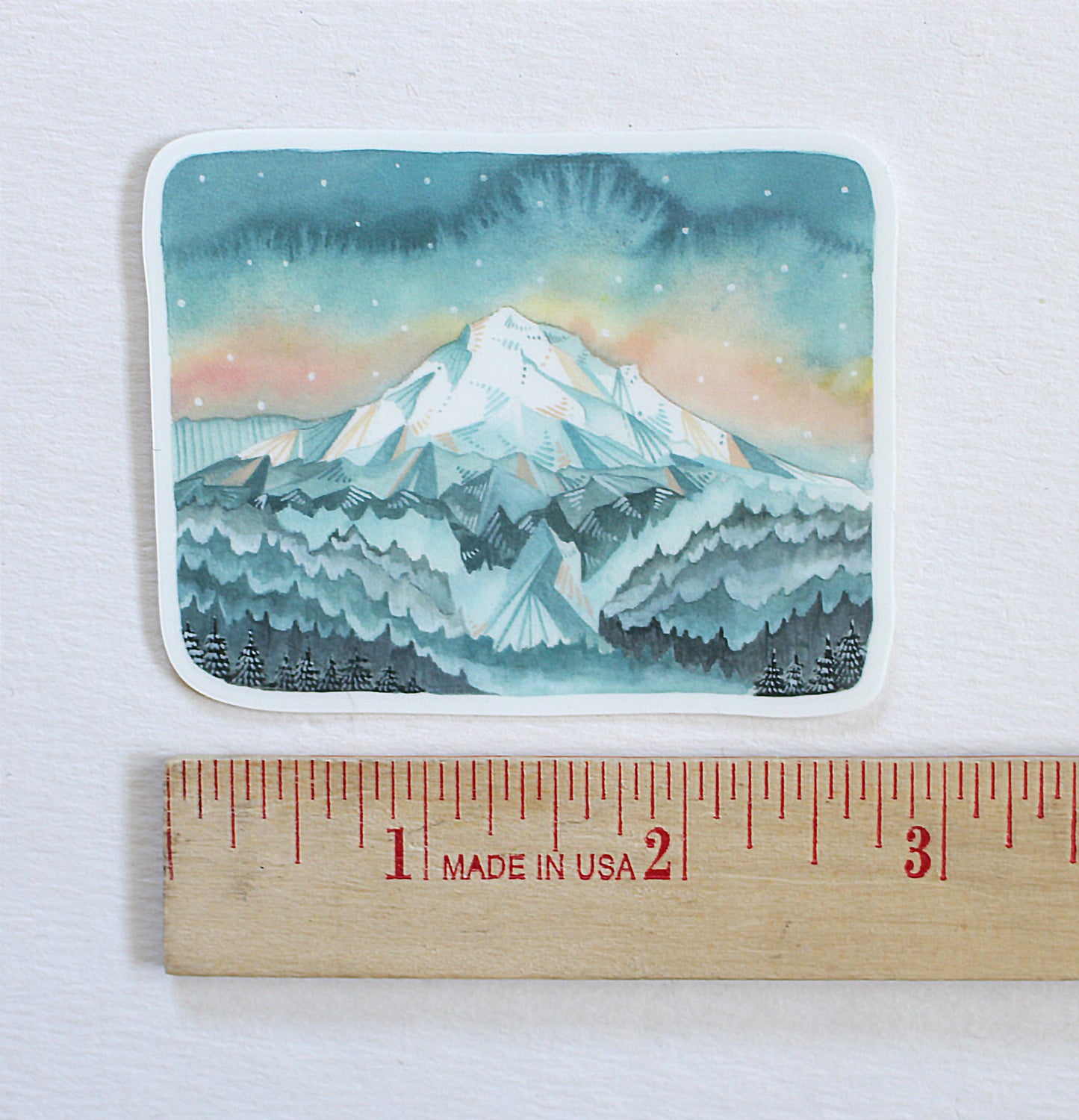 Set of Three Vinyl Stickers - Three Views of Mt Hood