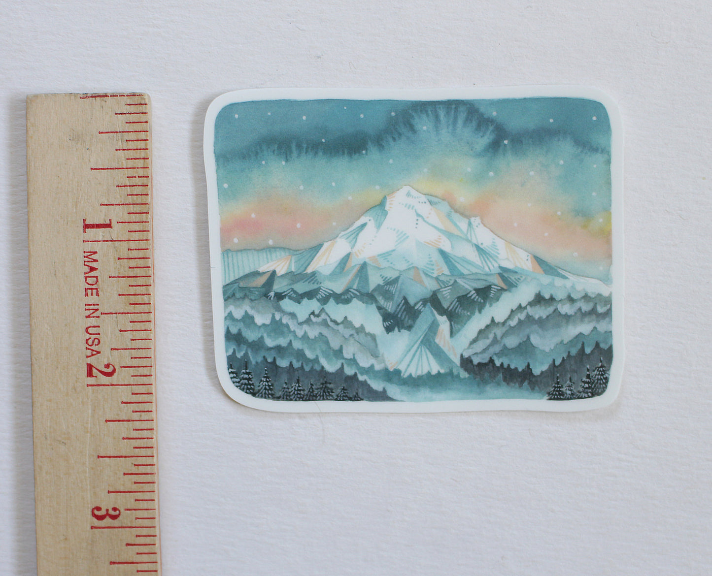 Set of Three Vinyl Stickers - Three Views of Mt Hood