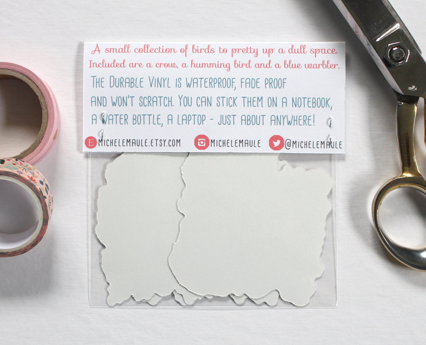 Set of Three Bird Stickers