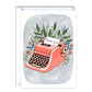 Thank You Card - Pink Typewriter