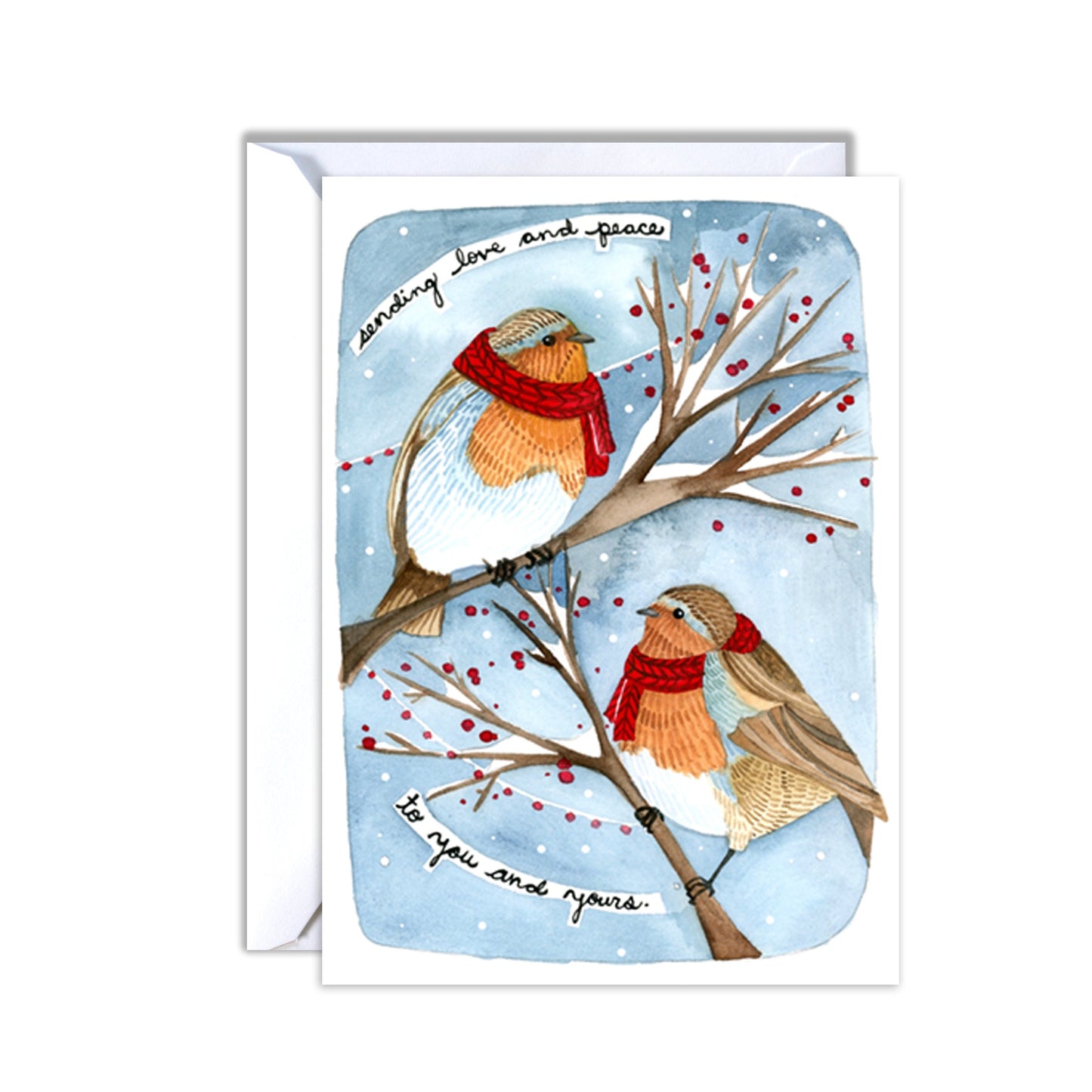 Holiday Card - Winter Robins