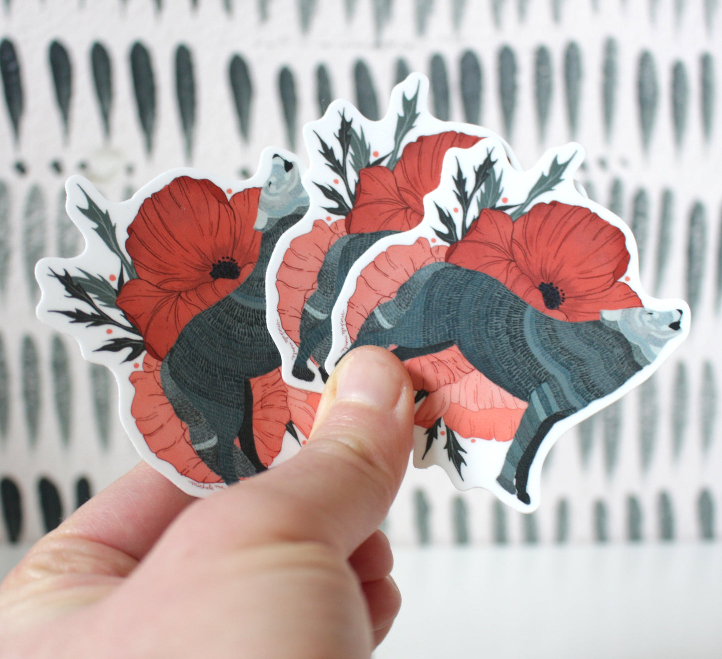 Single Sticker - Grey Wolf