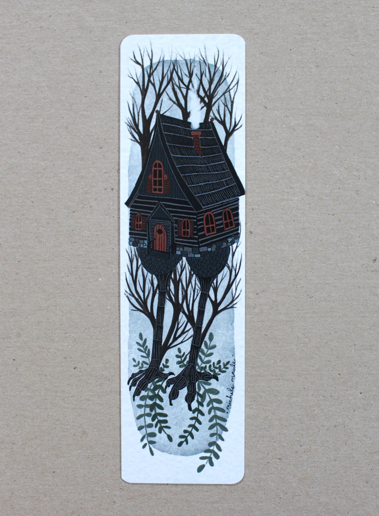 Baba Yaga Illustrated Bookmark